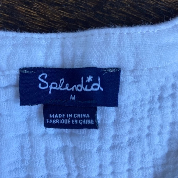 Splendid 100% Cotton Sleeveless shirt size Medium - Picture 3 of 6